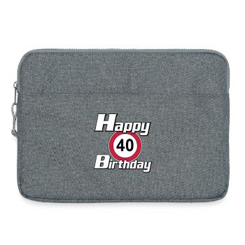 40.Geburtstag , 40 Jahre , Happy Birthday 40 (25) - Laptoptasche 15" - Grau meliert - Vorne