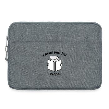 Je peux pas j ai prépa cadeau étudiant ingénieur - Sacoche pour ordinateur portable 15 pouces - gris chiné - Devant