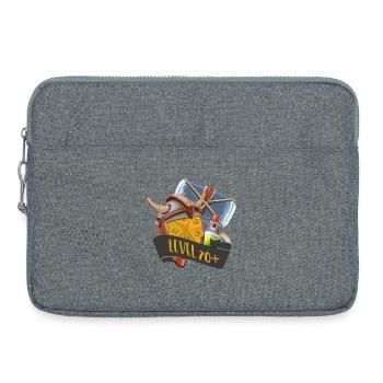 Level 70+ RPG Items Gamer Loot Design - Laptoptasche 15" - Grau meliert - Vorne