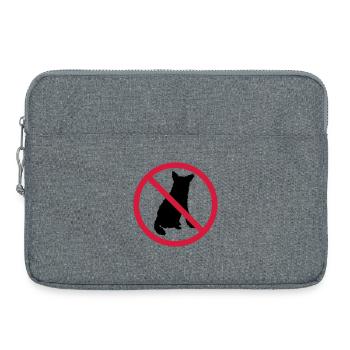 Dogs Forbidden Shield - Laptop bag 15" - heather grey - Front