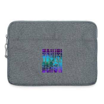 Tahiti Beach Palmen Design / Idée cadeau - Sacoche pour ordinateur portable 15 pouces - gris chiné - Devant