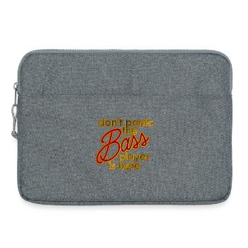 Don't panic the bassplayer/bassist is there - Laptop bag 15" - heather grey - Front
