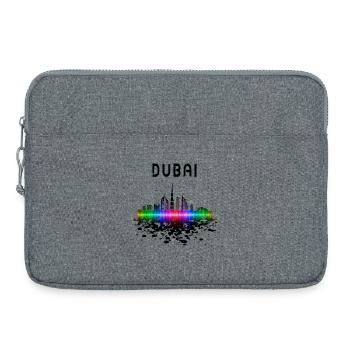 Dubai Skyline Splash Design / Gift - Laptop bag 15" - heather grey - Front
