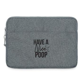 Faites une belle phrase de caca drôle - Sacoche pour ordinateur portable 15 pouces - gris chiné - Devant