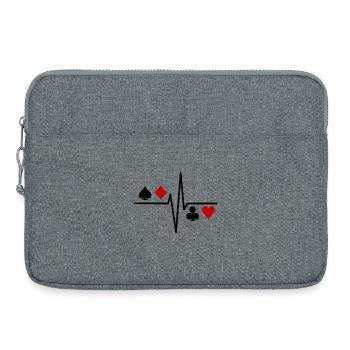 Poker Battements de coeur - Sacoche pour ordinateur portable 15 pouces - gris chiné - Devant