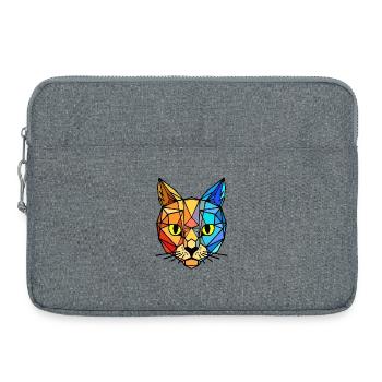Tigre animal - Sacoche pour ordinateur portable 15 pouces - gris chiné - Devant