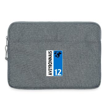 Aveyronnais - Sacoche pour ordinateur portable 15 pouces - gris chiné - Devant