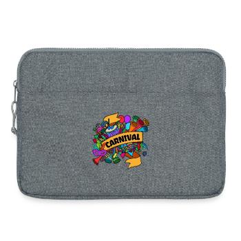 Karneval Masken Fasching Faschingsumzug - Laptoptasche 15" - Grau meliert - Vorne