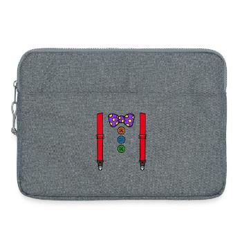 Kostüm Clown Karneval Fasching - Laptoptasche 15" - Grau meliert - Vorne