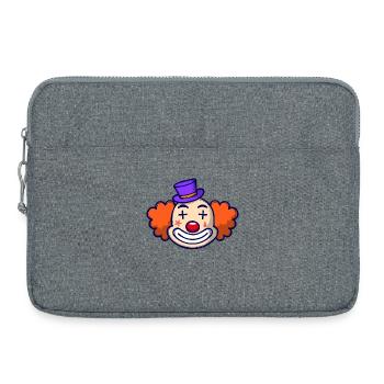 Clown Karneval Fasching - Laptoptasche 15" - Grau meliert - Vorne