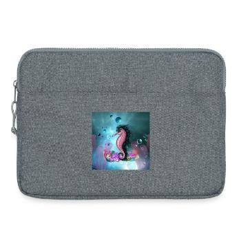 Kleiner Hippocampus - Laptoptasche 15" - Grau meliert - Vorne