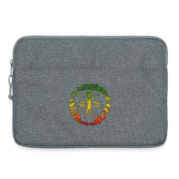 Hippie Reggae Sign with Gradient - Laptop bag 15" - heather grey - Front