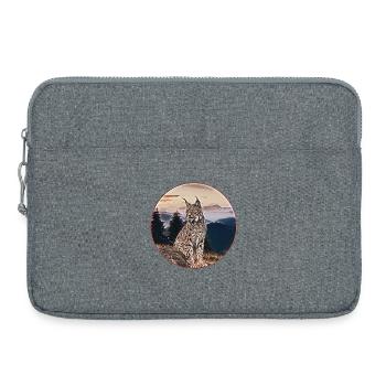 Luchs Natur Freiheit Wildkatze - Laptoptasche 15" - Grau meliert - Vorne