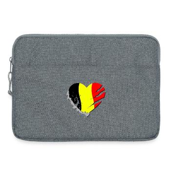 Belgie - Belgica - Belgique - Sacoche pour ordinateur portable 15 pouces - gris chiné - Devant