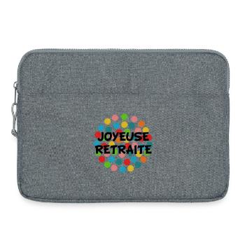 RETRAITE. BONNE RETRAITE. JOYEUSE RETRAITE - Sacoche pour ordinateur portable 15 pouces - gris chiné - Devant