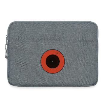 Bague en vinyle rouge avec rainures grunge - Sacoche pour ordinateur portable 15 pouces - gris chiné - Devant