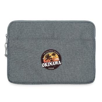Okinawa Japan vintage beach design - Laptop bag 15" - heather grey - Front
