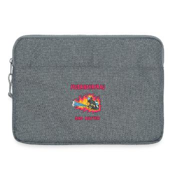 Feuerwehrfrau und Mutter - Laptoptasche 15" - Grau meliert - Vorne