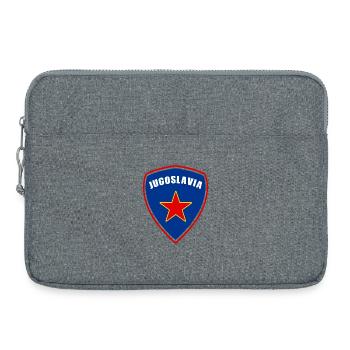 Yugoslavia Coat of Arms Flags Design - Laptop bag 15" - heather grey - Front