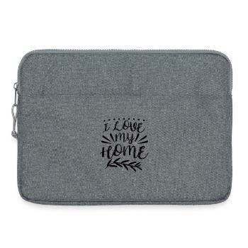 Citation drôle de la maison J’aime ma maison - Sacoche pour ordinateur portable 15 pouces - gris chiné - Devant