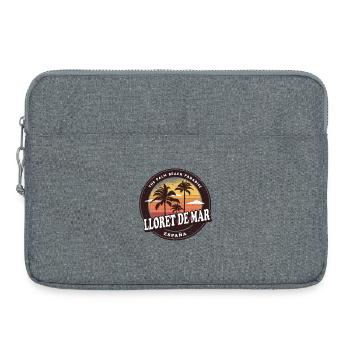Design de plage vintage Lloret de Mar - Sacoche pour ordinateur portable 15 pouces - gris chiné - Devant