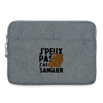 Je Peux Pas J'ai Sanglier Humour Chasse humorist - Sacoche pour ordinateur portable 15 pouces - gris chiné - Devant
