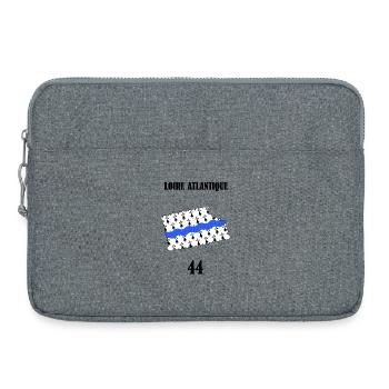 Loire atlantique - Sacoche pour ordinateur portable 15 pouces - gris chiné - Devant