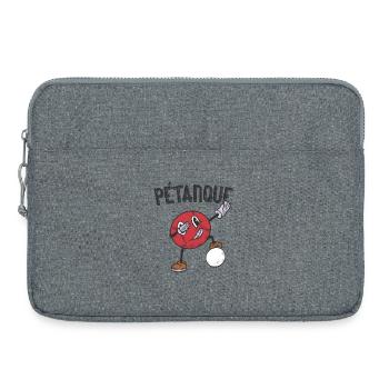 Tenue de pétanque boule pour boule bouler - Sacoche pour ordinateur portable 15 pouces - gris chiné - Devant