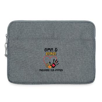 Großmutter Enkel Statement Oma - Laptoptasche 15" - Grau meliert - Vorne