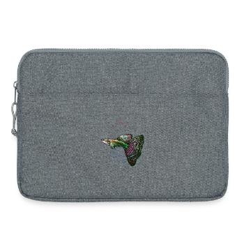 Guppy Anfängerfisch Aquarium Spaß - Laptoptasche 15" - Grau meliert - Vorne