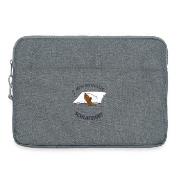 Tapir Schlafshirt Lieblingstier Geschenkidee - Laptoptasche 15" - Grau meliert - Vorne