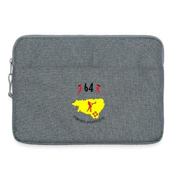Pyrénées atlantiques - Sacoche pour ordinateur portable 15 pouces - gris chiné - Devant