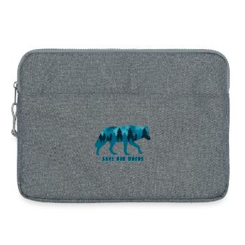 Climate Change Environmental Protection Wolf - Laptop bag 15" - heather grey - Front