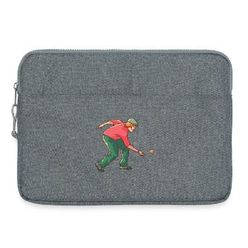 Tenue de pétanque boule pour boule bouler - Sacoche pour ordinateur portable 15 pouces - gris chiné - Devant