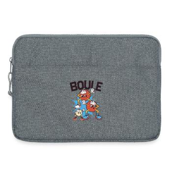 Tenue de pétanque boule pour boule bouler - Sacoche pour ordinateur portable 15 pouces - gris chiné - Devant