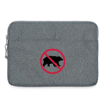 Bear Forbidden Shield - Laptop bag 15" - heather grey - Front