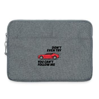 Déclaration de voiture de course Pilotes de conduite - Sacoche pour ordinateur portable 15 pouces - gris chiné - Devant