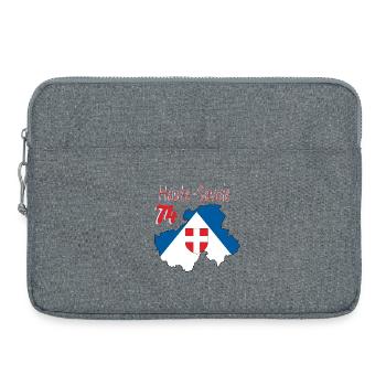 Haute-savoie - Sacoche pour ordinateur portable 15 pouces - gris chiné - Devant
