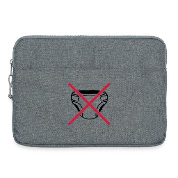 Bouclier pas de couche - Sacoche pour ordinateur portable 15 pouces - gris chiné - Devant