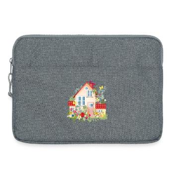 villa colorée avec jardin luxuriant - Une maison de rêve - Sacoche pour ordinateur portable 15 pouces - gris chiné - Devant
