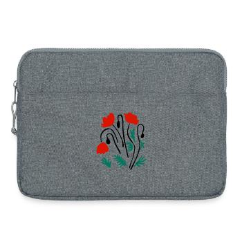 Mohnblumen Matisse inspiriert - Laptoptasche 15" - Grau meliert - Vorne