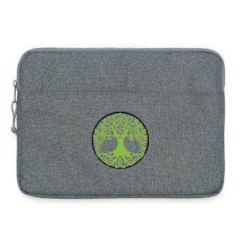 Mandala Arbre de Vie - Sacoche pour ordinateur portable 15 pouces - gris chiné - Devant
