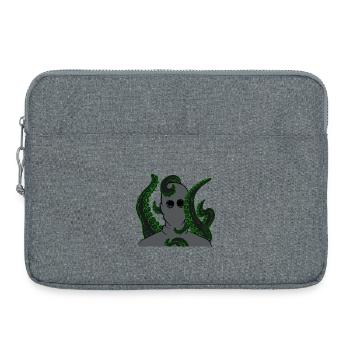 Tentacule néon Portrait - Sacoche pour ordinateur portable 15 pouces - gris chiné - Devant