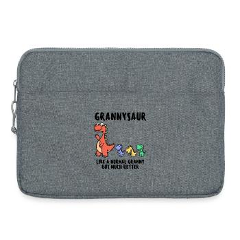 Oma Großmutter Dinosaurier Lustig Statement - Laptoptasche 15" - Grau meliert - Vorne