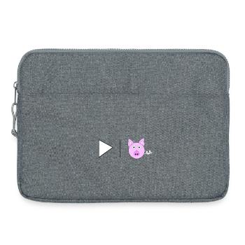 Porcelet géométrique - Sacoche pour ordinateur portable 15 pouces - gris chiné - Devant