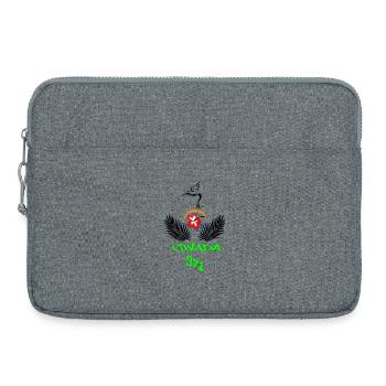 Guadeloupe - Sacoche pour ordinateur portable 15 pouces - gris chiné - Devant