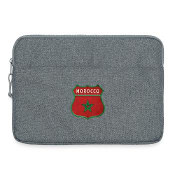 Maroc Armoiries Drapeaux Design - Sacoche pour ordinateur portable 15 pouces - gris chiné - Devant