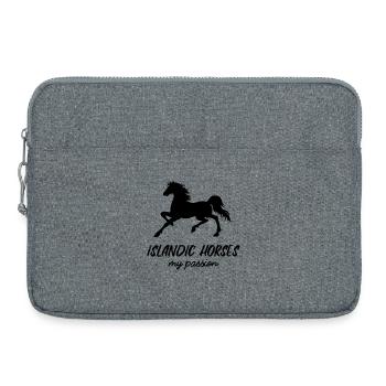 Chevaux islandais Déclaration Cheval Amour Chevaux - Sacoche pour ordinateur portable 15 pouces - gris chiné - Devant