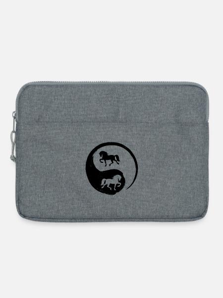 Islandpferde Isländer Pferdenarr Pferdeliebe - Laptoptasche 15" - Grau meliert