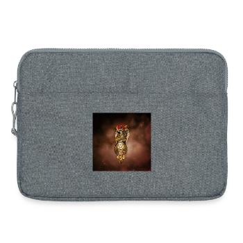 Horus et l’œil qui voit tout - Sacoche pour ordinateur portable 15 pouces - gris chiné - Devant
